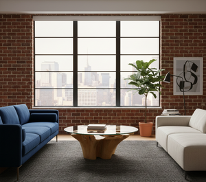 Table à manger moderne en racine de teck, fabriquée à la main, en teck massif naturel, forme organique, plateau en verre trempé, allure intemporelle et luxueuse pour hôtel - Product Image 5