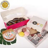Aangepaste Print Kartonnen Cookie Cake Donut Doos Kleuren Voedsel Verpakking