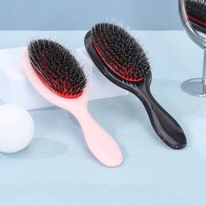 <span class=keywords><strong>Cepillo</strong></span> de <span class=keywords><strong>pelo</strong></span> desenredante de paleta Antifrizz de <span class=keywords><strong>cerdas</strong></span> de jabalí para cabello rizado <span class=keywords><strong>fino</strong></span> y liso Natural para mujeres y hombres Hairbursh - Product Image 4