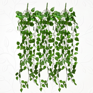 Artificial Hanging Money Plant Creeper Green Leaf Vine Decorative Indoor Outdoor <b>Wall</b> Balcony Garden Home Decor Plant - Product Image 5