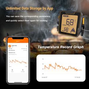 Wireless Smart für <span class=keywords><strong>Bluetooth</strong></span> BBQ Thermometer Sonden ABS Material APP <span class=keywords><strong>Alarm</strong></span> für Home Kitchen Food Fleisch temperatur - Product Image 4
