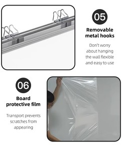 Lavagna Magnetica in Metallo HJ BD-14 Personalizzabile <span class=keywords><strong>da</strong></span> Parete per Educazione, Formazione, Conferenze e Scrittura, Formato Piccolo per Casa - Product Image 6