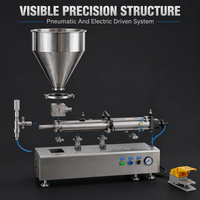 Machine de remplissage semi-automatique à piston de précision à tête unique pour l'éthanol, les huiles essentielles, les liquides et les pâtes, pour l'industrie chimique