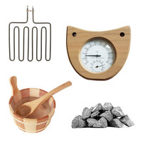 Desain Modern aksesoris Sauna Set lengkap termasuk jam termometer kursi sandaran dengan Panel kontrol komputer untuk dijual
