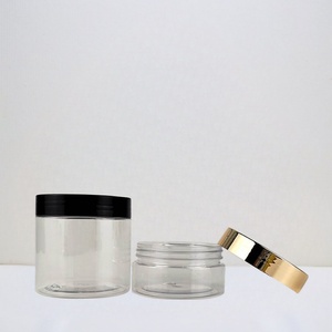 50ml 80ml 100ml 120ml 150ml 200ml <span class=keywords><strong>250ml</strong></span> 500ml 8 oz <span class=keywords><strong>PS</strong></span> Pet mỹ phẩm lọ nhựa cơ thể chà container với nắp đậy màu đen - Product Image 5