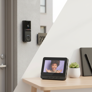 <span class=keywords><strong>120</strong></span> °   Sonnette Intelligente Grand Angle Facile à Installer 4,3 Pouces avec Vision Nocturne Infrarouge pour Maison Intelligente - Product Image 1