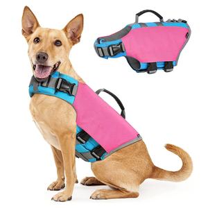 Köpek can yeleği, can yeleği köpekler için yüksek yüzdürme kurtarma kolu, ayarlanabilir yırtılmaz güvenlik yelek şamandıra cankurtaran yelek - Product Image 1