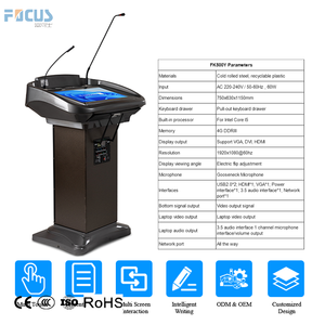 Focus Metal Haut-parleur et amplificateur intégrés Podium numérique Pupitre d'église multifonctionnel Pupitre électronique - Product Image 6