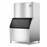Machine à glaçons modulaire refroidie par eau, production de 750 kg par jour, cycle de 14 minutes, bac de 500 kg, pour cuisine centrale et lieux événementiels