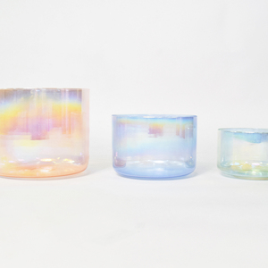 Juego de Cuencos Cantores de Cristal Aurora Cósmica, 3 Piezas, 432Hz, Terapia de Sonido de Cuarzo con Bolsa de Transporte para Baño Espiritual - Product Image 4