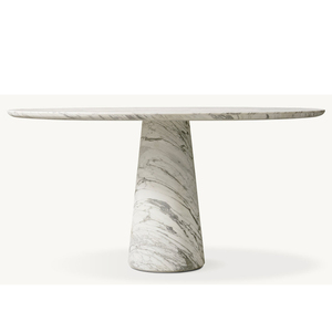 Marca privada Fabricante de muebles de gama alta Mesa de centro circular de mármol Sala de estar Mesa de comedor de travertino - Product Image 1
