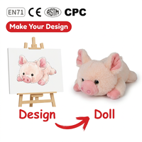 Jouets en peluche personnalisés, poupée en peluche avec broderie de logo personnalisé, doublure en maille - Cadeau d'anniversaire pour enfants sans rembourrage