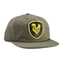 Casquettes Snapback personnalisées non structurées en nylon de haute qualité à 5 panneaux avec visière en corde et votre propre logo
