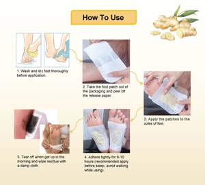 Sfuso cinese gesso Detox cuscinetti per lo zenzero adesivo per il trattamento del piede Detox - Product Image 5