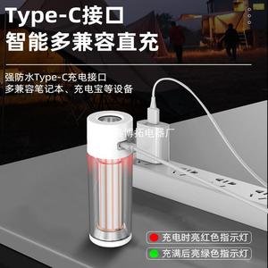 โคมไฟตั้งแคมป์ไฟฉาย LED ชาร์จไฟแบบ USB ได้ ไฟเดินป่าแบบพกพา แหล่งกำเนิดแสงสีขาว ปุ่มควบคุมแบบกด - Product Image 5