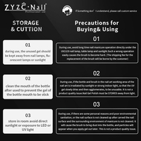 ZYZC vernis à ongles gel en vrac super brillant non essuyage gel base et couche de finition gel UV