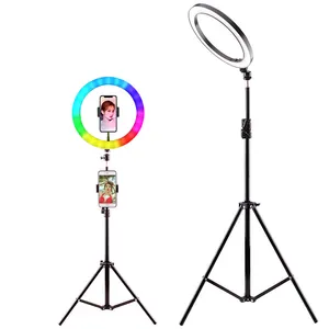 14 18 Inch Rgb Soft Ring fill Light lamp Multi Color Changing Ringlight Makeup Video Photographic Live