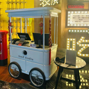 Carrito de Dulces y Café de Buena Calidad, Personalizado, para Exhibición y Decoración, Carrito Móvil para Venta de Café - Product Image 1