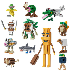 Jouet de construction en bois AI, figurine abstraite homme en bâton, thème Montagne et Mer, Tungtungsahur, style <span class=keywords><strong>Ninja</strong></span> Fusion Monstre, avec éléments animaliers - Product Image 6