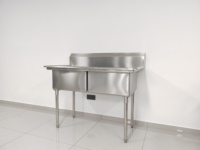 Évier de cuisine professionnel en acier inoxydable 304 201 de haute qualité à double bac