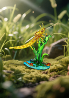 Rompecabezas 3D de Libélula de Cristal Acrílico, Modelo de Insecto con Alas Translúcidas, Diorama de Agua, Decoración Educativa, Regalo para Adultos