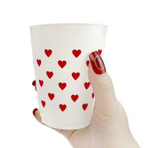 Gobelets en plastique personnalisés en forme de cœur de 16 oz en PP réutilisables pour événements festifs et cadeaux de fête pour enfants - Product Image 5