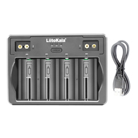 Chargeur de batterie LiitoKala Lii-D4 21700 pour 18650 18350 26650 16340 RCR123 14500 3.7v 1.2V Ni-MH/Cd, AA AAA SC D C