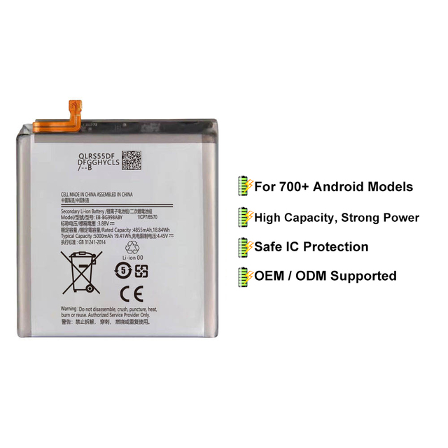 EB-BG998ABY Original Phone Battery for Samsung Galaxy S21 S22 Ultra 5G J7 A10 A20 A50 A51 A70 Note 4 8 9 10 Plus Batteries