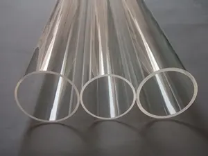 HY tubo de quartzo transparente personalizado de fábrica, tubo de quartzo transparente de alto diâmetro com resistência a altas temperaturas