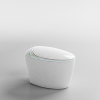 WC intelligent haut de gamme, toilette intelligente, WC à poser au sol, en céramique, automatique, en forme d'œuf, bidet, toilette intelligente pour salle de bain