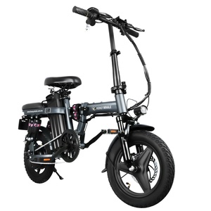 Vélo électrique pliable de 14 pouces, facile à transporter, moteur sans balais 48V 750W, 3 vitesses, double suspension, modèle pour trajets urbains - Product Image 1