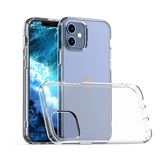 Eco-Friendly Transparent Combo Phone Case for for 12 with Anti-Collision Corners Soft TPU Material FCC Certified 80g