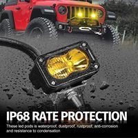Projecteur LED, lumière auxiliaire, lumière de travail LED de 3 pouces pour voiture, moto, phares avec support