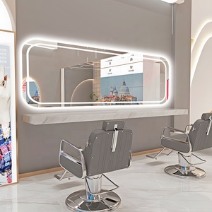 Espejo de Salón con Luz LED de Lujo Moderno, Equipo de Peluquería, Muebles para Salones de Belleza y Barberías - Product Image 6