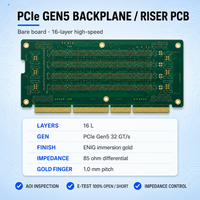 PCIe Gen5 Backplane Bare PCB Hersteller - Signalintegritäts-Mehrschicht-Kundenspezifische Leiterplatte für Server-Erweiterungssysteme