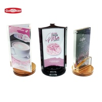 Support de menu de restaurant en plastique acrylique transparent A4 en forme de T, support de table pour hôtel, buffet, marque Goodman, option de logo personnalisé