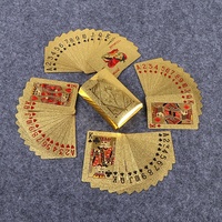 Cartes à Jouer Premium Or Rose - Jeu de Poker en Plastique Imperméable avec Motif Doré pour l'Export