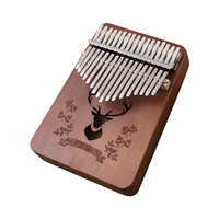Beginner-friendly 17-Keys Mahogany Kalimba Musical Instrument Finger Thumb Piano Stringed Instrument Parts & Accessories