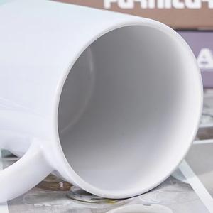 Vente en gros <span class=keywords><strong>de</strong></span> couleur personnalisée en céramique blanche Tazas Con Cuchara Para Magicas <span class=keywords><strong>De</strong></span> Colores 11 oz Por Mayor Blancas Tazas Para Sublimar - Product Image 4