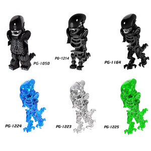 Figurines d'action de la série de films Alien Predator, blocs de construction, briques, poupées à assembler, MOC DIY, 40 pièces, jouets en plastique ABS pour les 14 ans et plus - Product Image 5