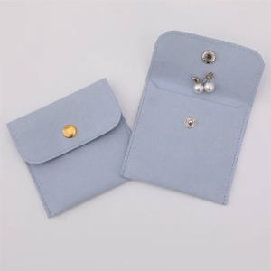 Bolsa de Joyería de Microfibra con Botones, Bolsa para Joyas Sin Logotipo, Bolsa de Embalaje para Aretes, Anillos y Pulseras Sin Logotipo - Product Image 3