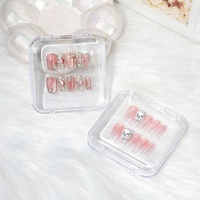 Boîte de rangement et de présentation pour nail art, transparente, épaissie, résistante aux rayures, en acrylique haute transparence, pour capsules d'ongles et bijoux