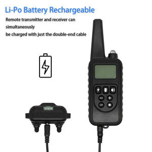 Perlengkapan hewan peliharaan kerah pelatihan anjing USB getaran elektrik jarak jauh kerah E perlengkapan Kereta anjing berhenti menggonggong - Product Image 3