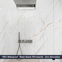 Panneau mural moderne en PVC 960x2600mm, marbre mat 4mm, étanche, anti-moisissure, système de fixation par clic pour salle de bain, chambre, salle à manger, hôtel, intérieur