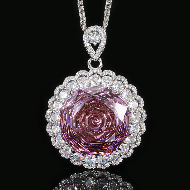 Pendentif rose séchée avec chaîne Chopin