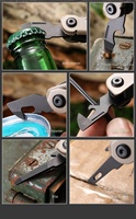 Kit de pinces multifonctions industrielles 16-en-1 avec couteau pliant en aluminium, tournevis, outils de sertissage, pour réparation, camping, extérieur, métrique, OEM