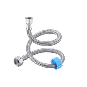 Tuyau d'arrivée d'eau tressé épaissi en acier inoxydable 304, froid et chaud, pour chauffe-eau de toilettes, 4 points, température max. 90°C, direct usine - Product Image 1