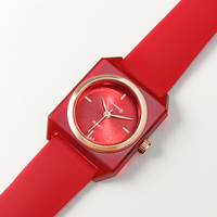 Relojes de Silicona para Mujer al por Mayor, con Logotipo Personalizado, Relojes de Cuarzo Cuadrados para Dama