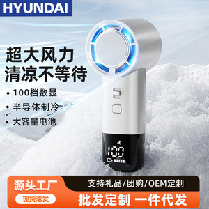 Handheld Bladeless Fan Digital Display USB Rechargeable Portable Mini Fan With Brushless Motor 12H Battery Life - Product Image 2