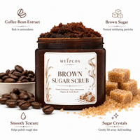 Gommage corporel au café Arabica 100% biologique avec aloe vera et huile de coco, exfoliant naturel pour peaux normales, gommage au café au sucre brun